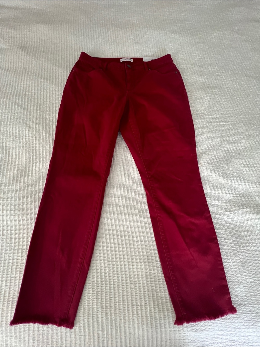 Loft Curvy Skinny Red Jeans Size 30 NWT